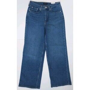 Ladies Free Assembly The Full Wide Straight Hi-Waist Jeans Size 8 Short